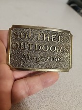 Southern Outdoor Magazine Limited Edition Goldtone Belt Buckle. GOOD CONDITION