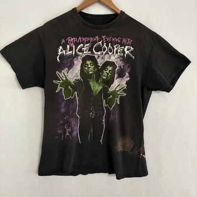 A Paranormal Evening Alice Cooper Tour Shirt Fits Adult M Rock Band Music Tee