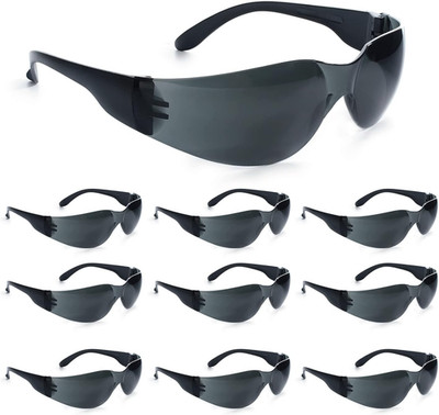 Tinted Safety Glasses Bulk of 24, Protective Safety Sunglasses, Dark Smoke Lense