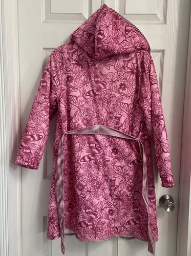 Woodrow & Friends Kid's Sherpa Lined Robe Pink Butterfly - Picture 3 of 8
