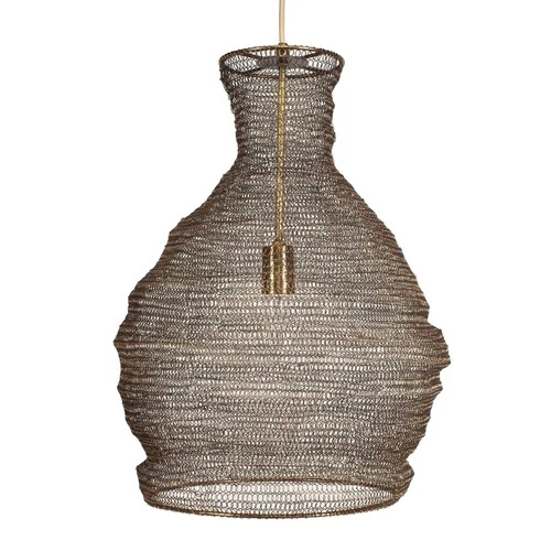Uttermost Murmur Woven Brass 1 Light Pendant - N/A - Picture 10 of 10