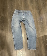 Vintage LEVI'S 545 Loose Orange Tab Jeans Men's Light Blue Wash Size 34x30