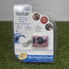 Pink Mini Digital Camera Keychain Vivitar 3-in-1 Miniature WEB Cam Capability