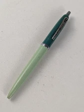 1950s - Paper Mate Double Heart Tu-Tone Green Ballpoint Pen - B18D