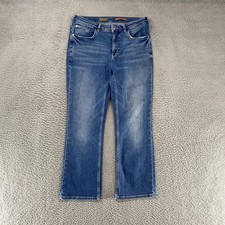 Pilcro Jeans Womens 30 Blue Mid Rise Kick Boot Denim Anthropologie Stretch Ankle