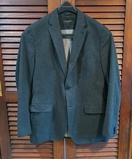 Banana Republic Men's Charcoal Cotton 2 Button Blazer Jacket 42L Tailored Fit