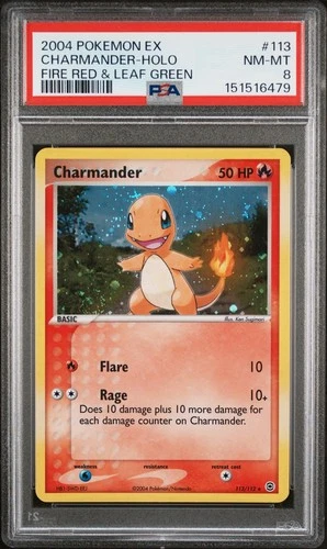 PSA 8 - 2004 POKEMON EX FIRE RED & LEAF GREEN #113 CHARMANDER-HOLO