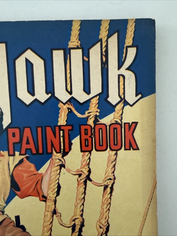 EXTREMAMENTE RARO 1940 THE SEA HAWK LIVRO DE PINTURA WHITMAN 621 ERROL FLYNN - Imagem 2 de 4