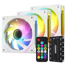 DARKROCK F120 3in1 120mm Infinite Mirror Case Fans w/ 20 Ports Contoller - White