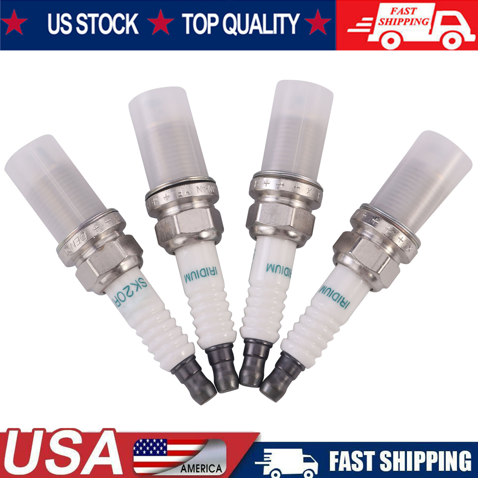 4PCS Iridium Spark Plugs 90919-01210 SK20R11 for Toyota Camry Solara Corolla