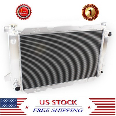 Heavy-Duty 3-Row Aluminum Radiator For 83-97 Ford F150, F250, F350 & Bronco 5.0L/5.8L/7.5L V8