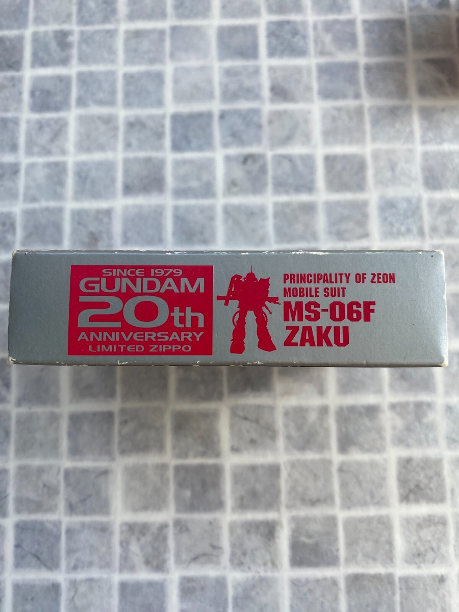 Zippo Gundam 20Th Anniversary Oil Lighter MS06F ZAKU 1998 Limited