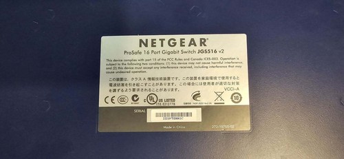 Netgear ProSafe 16 Port Gigabit Switch JGS516 with power cord - Picture 2 of 2