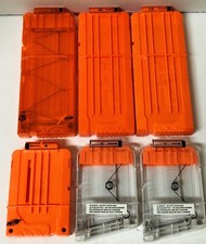 Nerf N-Strike Elite Dart Round Clip Mag Magazine Clip Lot of 6