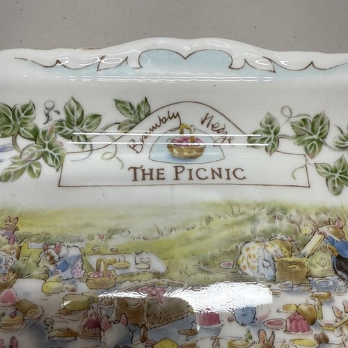 ROYAL DOULTON BRAMBLE HEDGE RARE "THE PICNIC" RECTANGULAR PLATTER SERVING TRAY - Picture 6 of 19