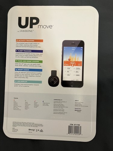 NEU UP Move by Jawbone kabelloser Aktivitäts- & Schlaftracker mit schmalem Riemen - Bild 2 von 2