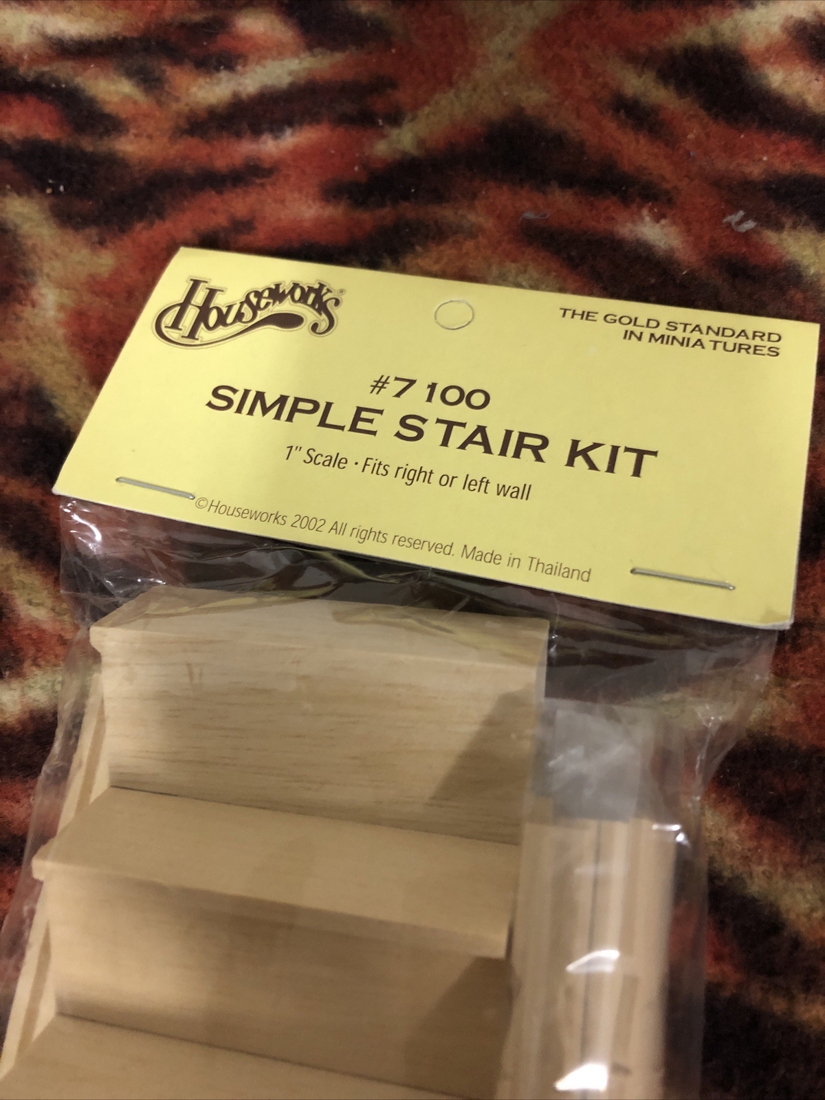 Doll House Builder Miniature Classic Wooden Staircase Kit Stairs