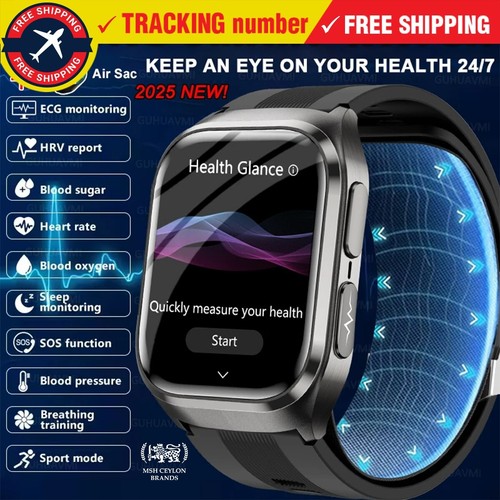 Medical Grade Air Pump Airbag Accurate Measure ECG smart watch Blood Pressure UK - 第 1/9 張圖片