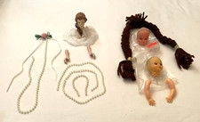 Vintage Plastic Porcelain Doll Parts Head Arm Hair Spares Crafting Bundle Lot