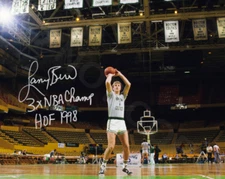 Larry Bird Auto 8x10 Signed Boston Celtics Reprint Photo Boston Garden Practice