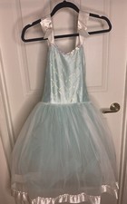 Curtain Call E7008L Blue  White Leotard Tutu Ballet Costume Children  s Size 10