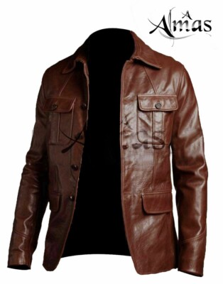 Men's Leather Jacket Sheepskin 100% Genuine Leather Coat Blazer By ...