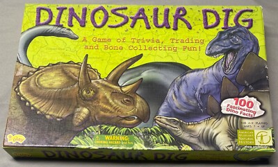 2004 DINOSAUR DIG: A Game of Trivia Trading & Bone Collecting Fun! VG Condition!