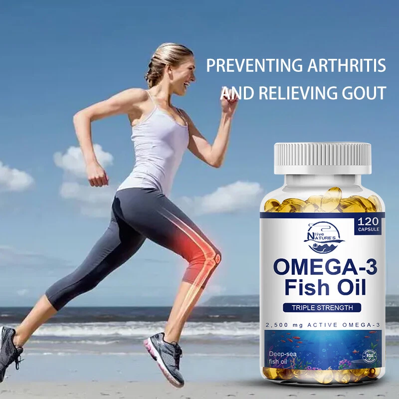 Cápsulas de aceite de pescado Omega 3 3x fuerza 2500 mg EPA y DHA, máxima potencia 360 piezas Foto 4 de 4