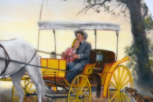 8" NEW 1985 Oklahoma! The Surrey With The Fringe on Top Porcelain Plate Retro - Picture 2 of 6