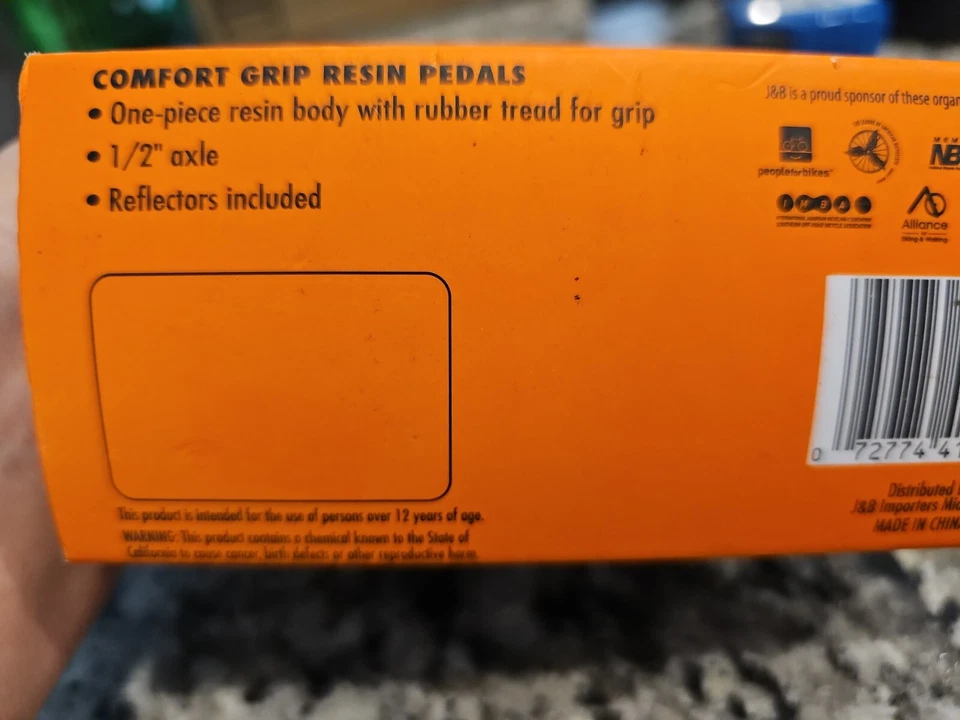 Pedales Sunlite Comfort Grips Nylon Grip Resina 41883 1/2 con reflectores Foto 3 de 4