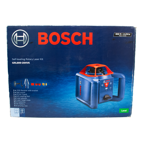 Bosch GRL80020HVK Self Leveling 800ft Rotary Laser Kit eBay