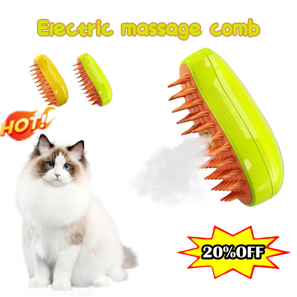 Steamy Cat Brush 3 In1 Cat Steamy Brush, SelfCleaning Steam Cat
