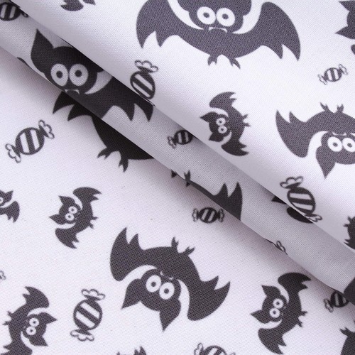 Halloween Range 100% Quilting Cotton Fabric Ghost Pumpkin Monsters Spider Skull - Picture 43 of 59