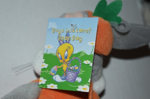 Warner Brothers Store Bugs Bunny in a Carrot Bean Bag Plush 1998 NWT - Bild 3 von 3