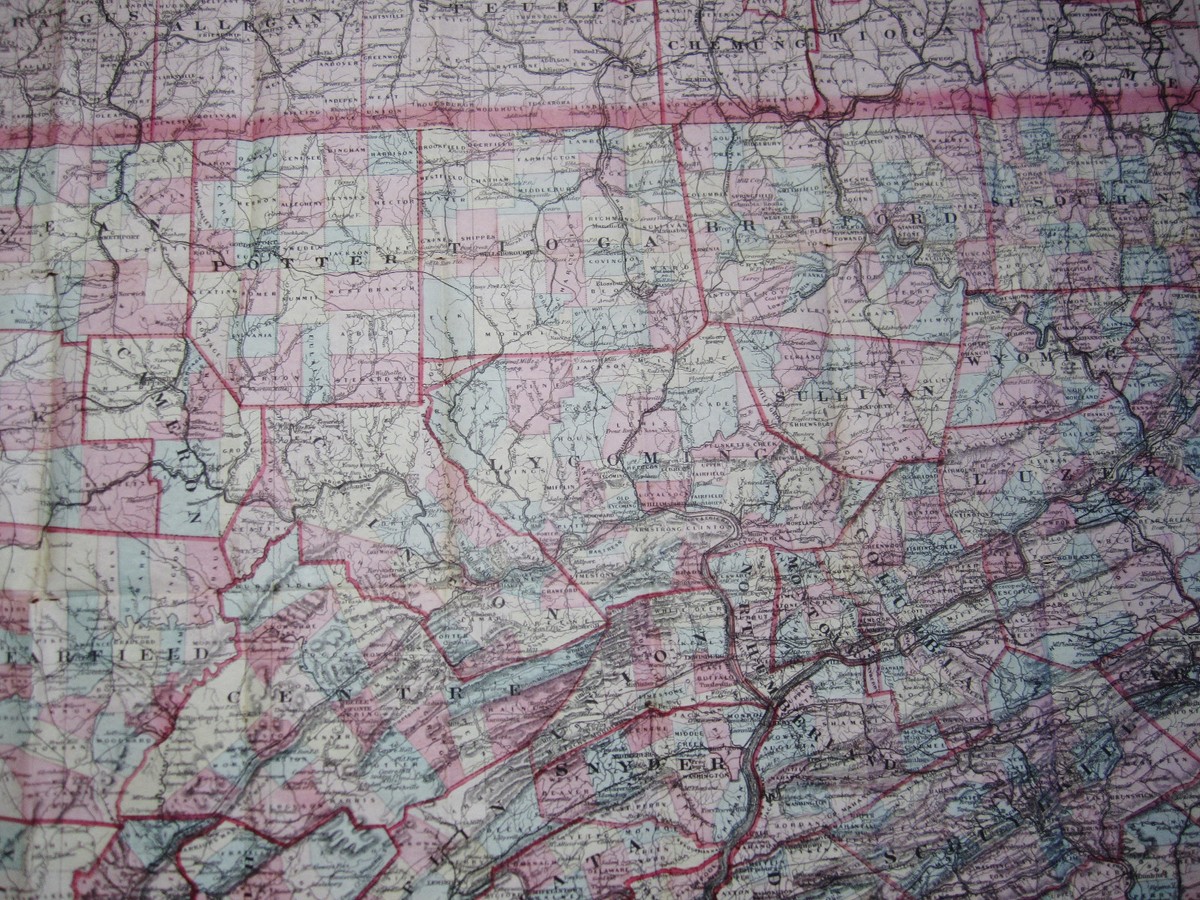 Colton Pocket Map PA Township Pennsylvania Southern Counties