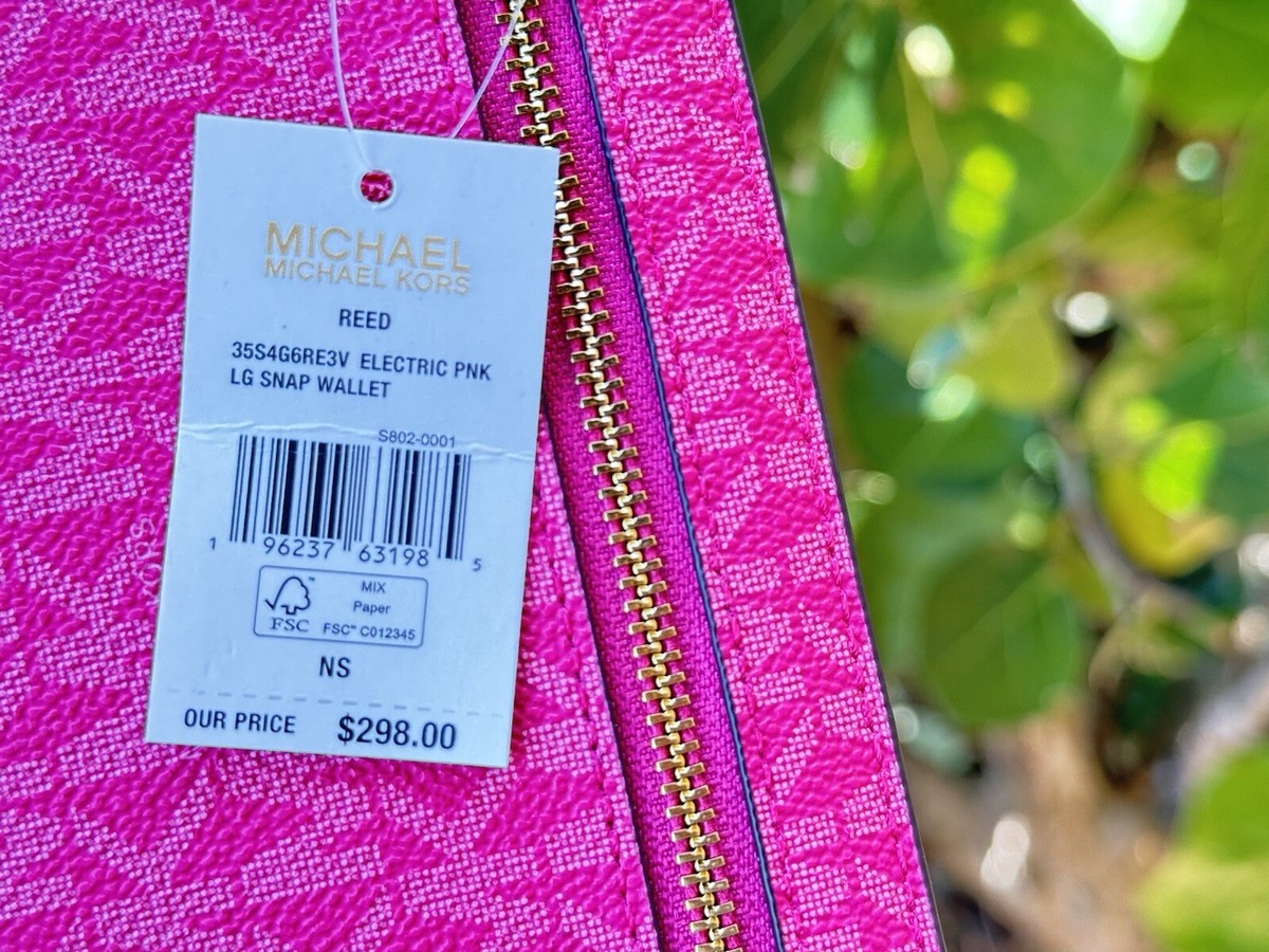 MICHAEL KORS JET SET REED LARGE FLAP BIFOLD SNAP WALLET MK