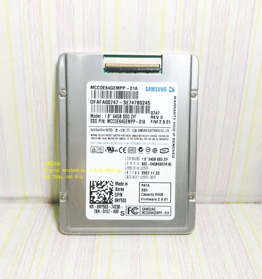 Samsung 64GB (1.8''64GB SSD-ZIF) 1.8 "CE hard drive for Sony vider - Image 4 of 4