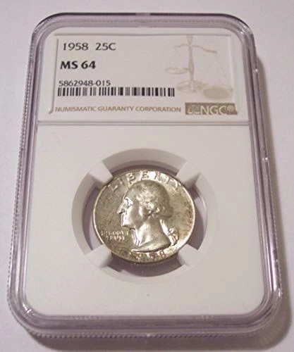 1958 Washington Quarter MS64 NGC