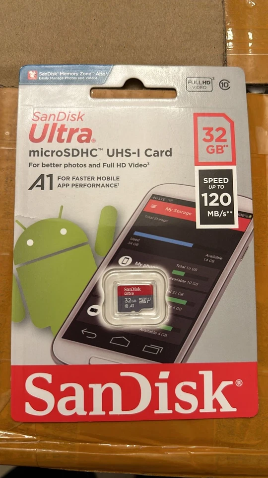 SanDisk Ultra 32GB Micro SDHC A1 120MB / S Class 10 UHS-I Microsdhc Memory Card - Image 2 of 3