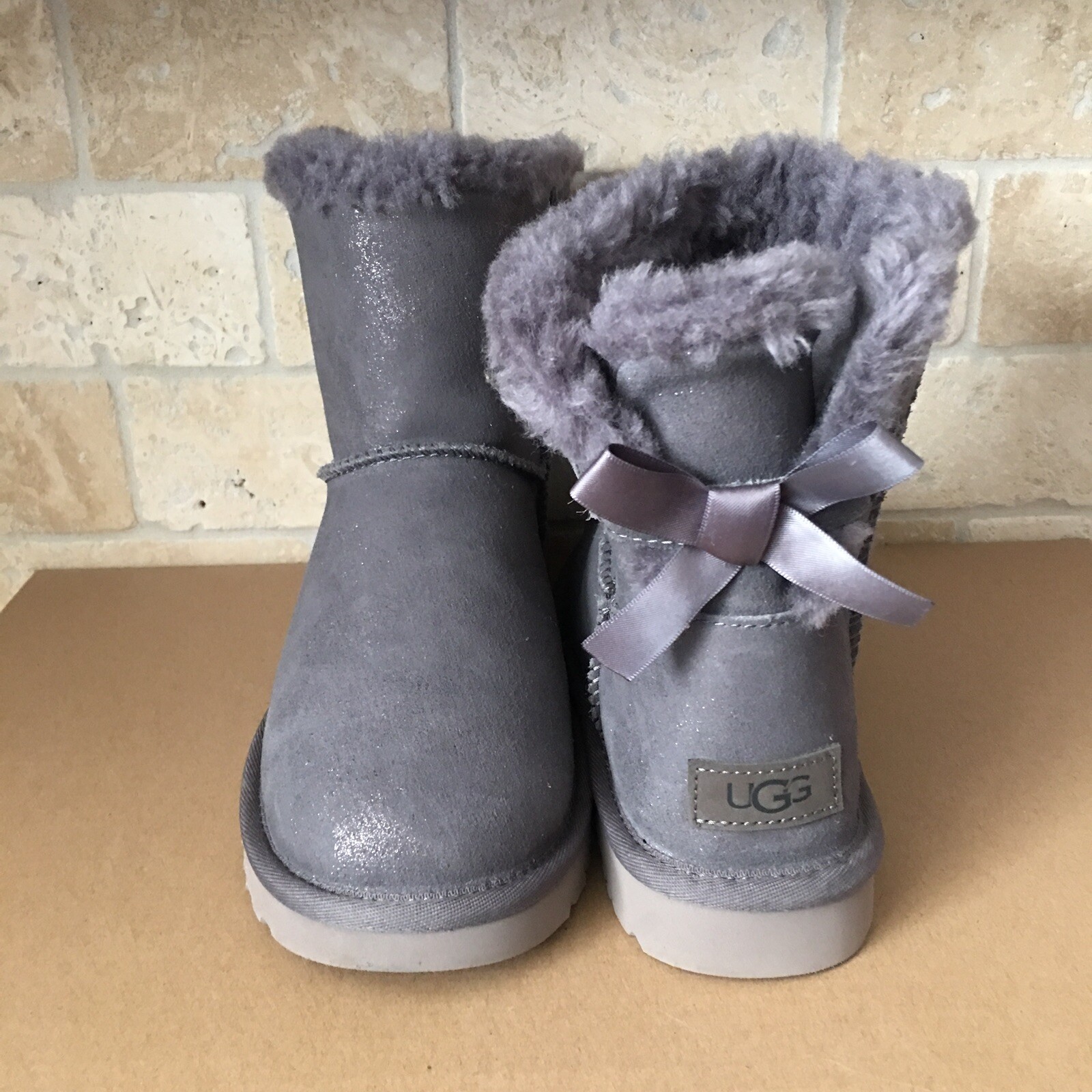 UGG MINI BAILEY BOW II SHIMMER NIGHFALL 