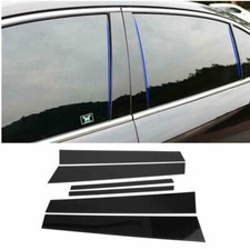 Black Pillar Posts For Honda Civic 2006-2011 4dr 6pcset Door Trim Cover Kit