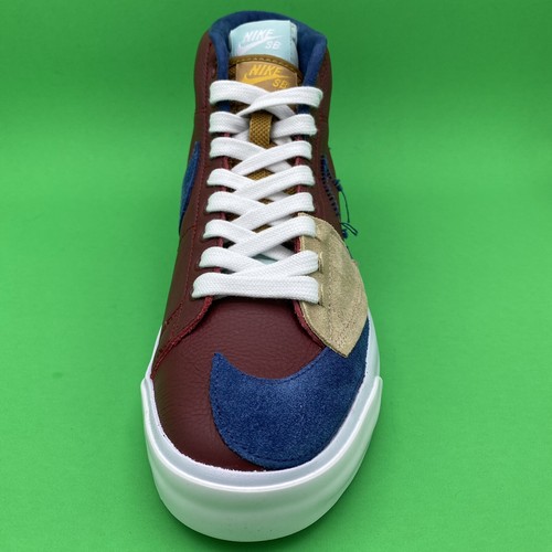 Nike SB Zoom Blazer Mid Edge L “Patched Up” Gum Bottom DA2189 600 Size 8.5 - Picture 2 of 6