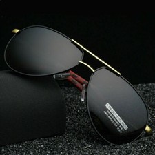 Aluminium Herren HD Pilot Sonnenbrille Polarisiert UV400 Fahren Pilotenbrille