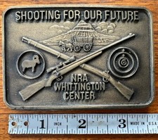 Vintage Metal Belt Buckle Shooting For Our Future NRA Whittington Center