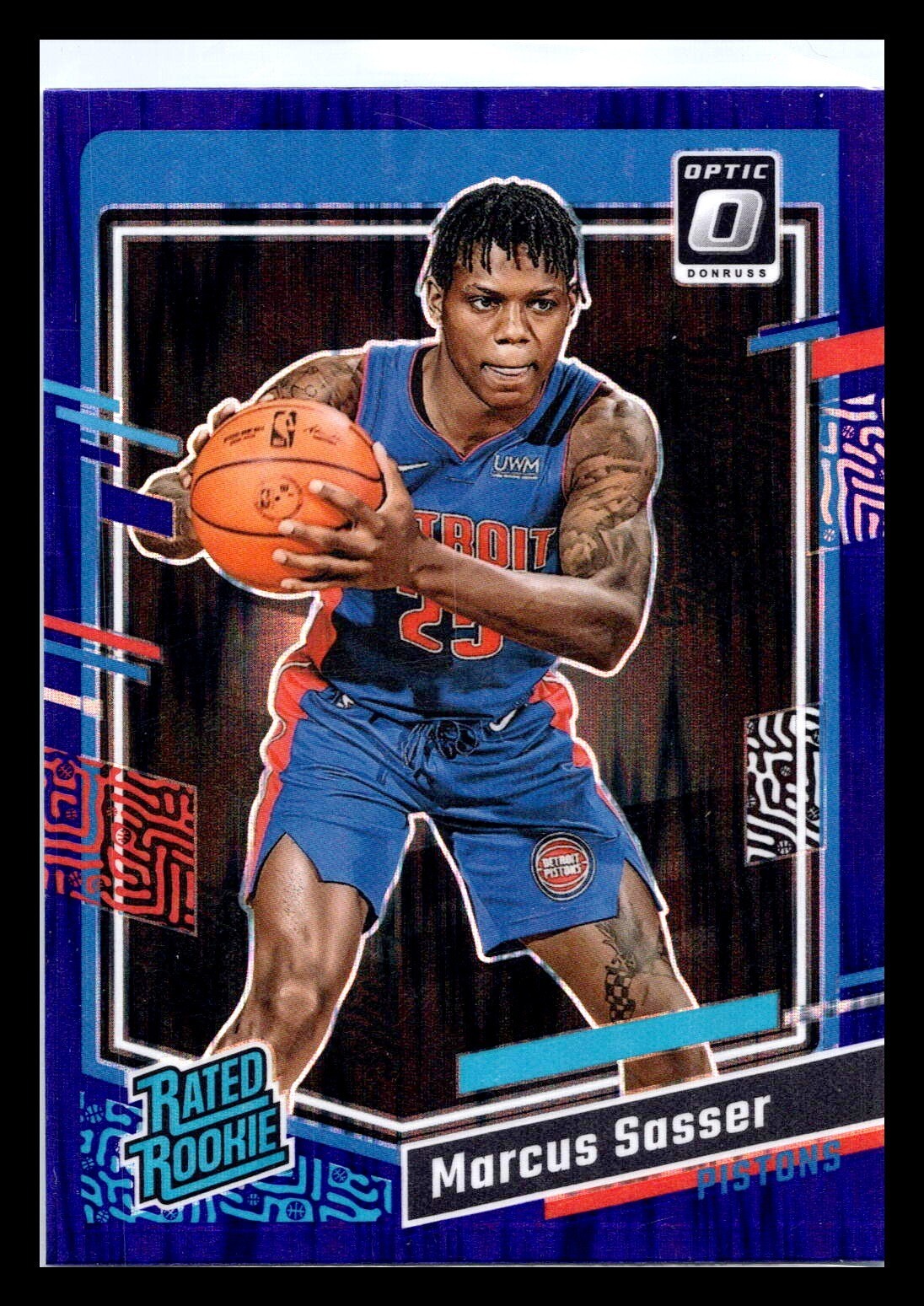2023-24 Donruss Optic #242 Marcus Sasser Purple Shock RC Rookie Detriot Pistons