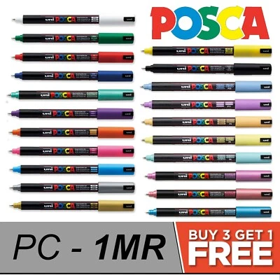 Uni POSCA Marker PC-1MR - Range of 21 Colours (NEW 2021) - Buy 4, Pay for 3!