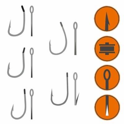 8 Method Feeder PREMIUM Haken Life-ORANGE Bronze PTFE Beschichtung ultra scharfe