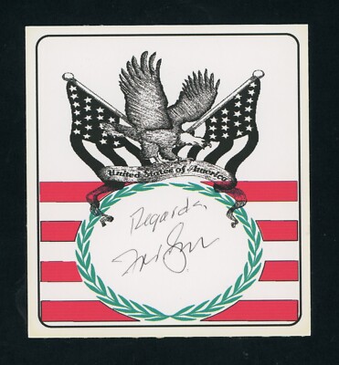 Fred Gutt DECEASED American Fighter Pilot Ace-8 Signed Card E26178