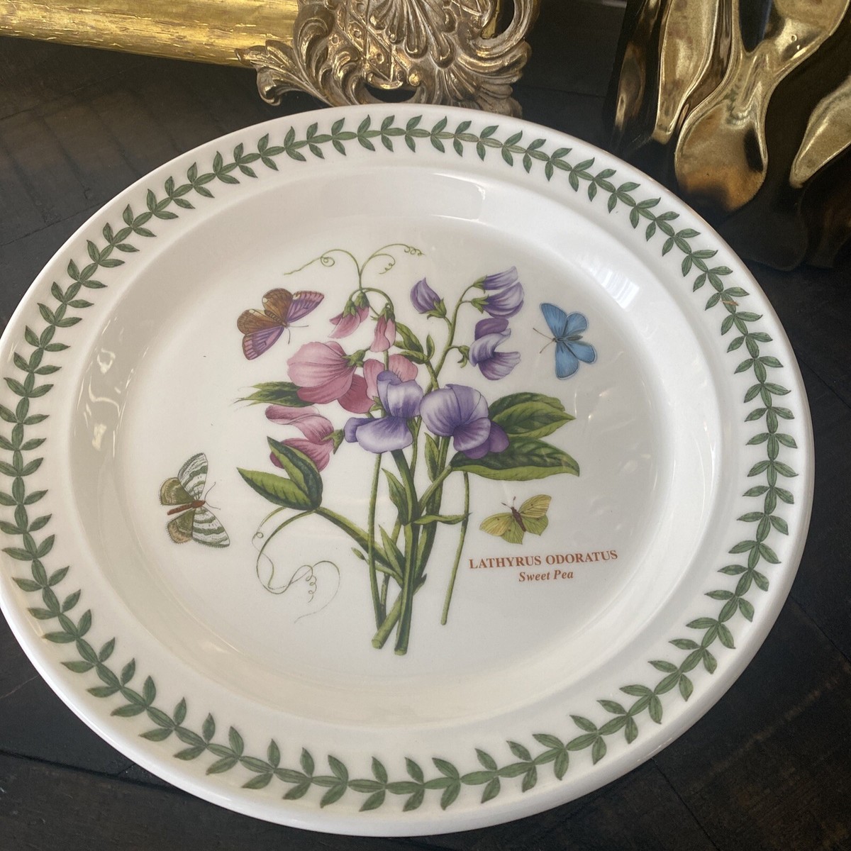 PORTMEIRION Botanic Garden Dinner Plate 10” Lathyrus Odoratus