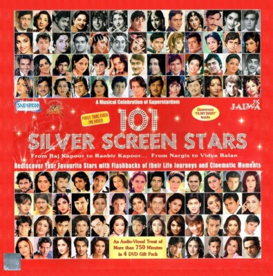 101 Silver Screen Stars. Bollywood-Nostalgie. 550 Lieder & Videoclips. 4-DVD-Set
